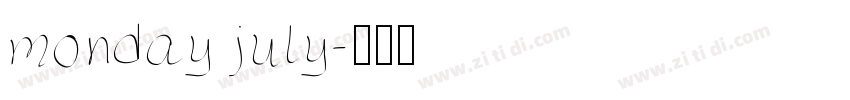 monday july字体转换